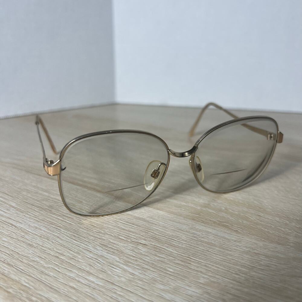 Vintage Safilo Linea 206 Oversized Eyeglasses Silver Frames 54-14-135 Italy